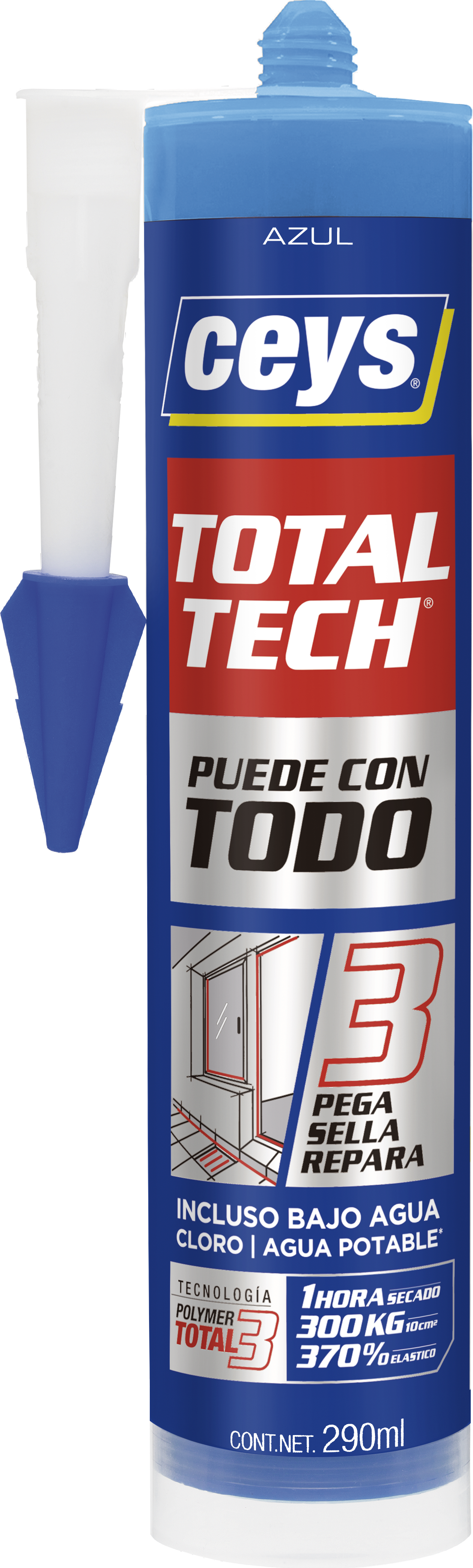 Sellador total tech azul 290ml