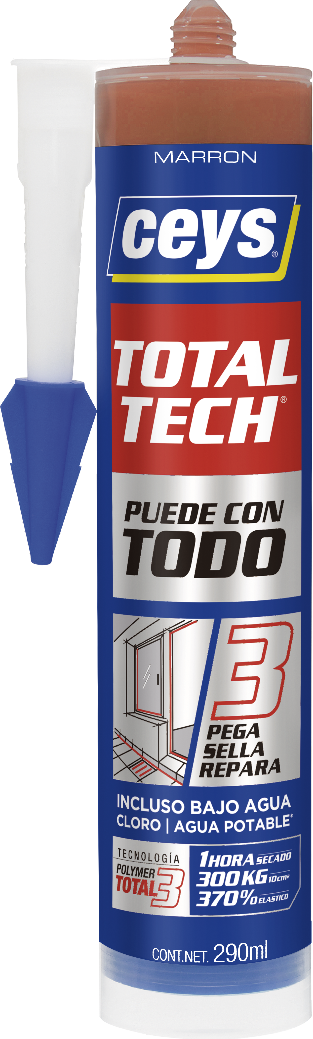 Sellador total tech marrón 290ml