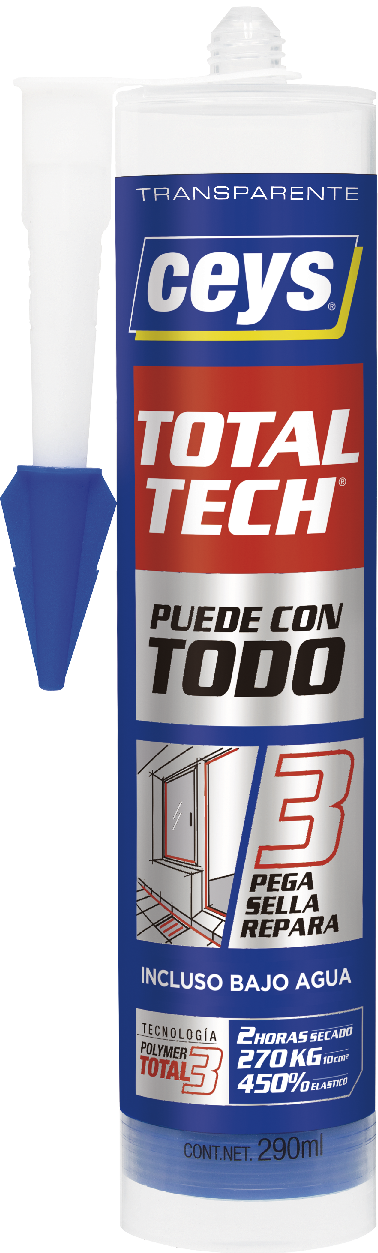 Sellador total tech transparente 290ml