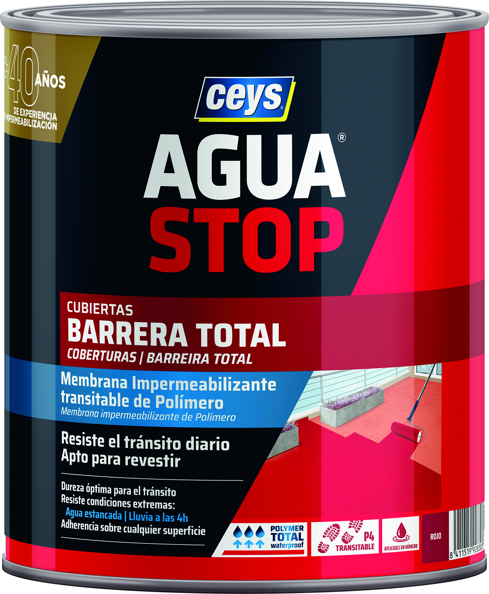 Aguastop barrera total rojo 1kgr