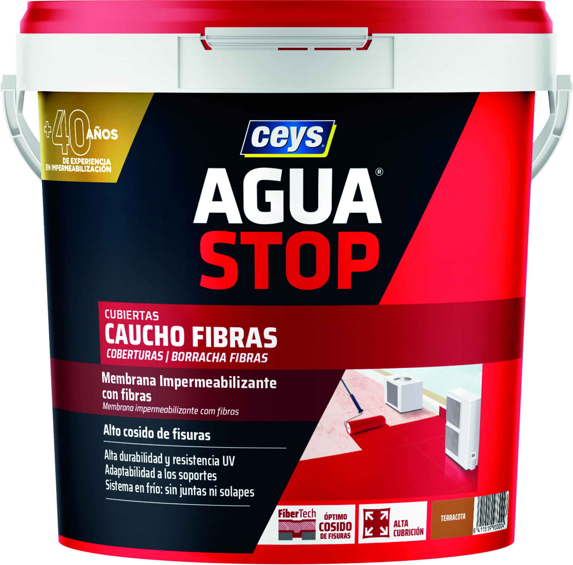 Aguastop caucho fibras terracota 5k