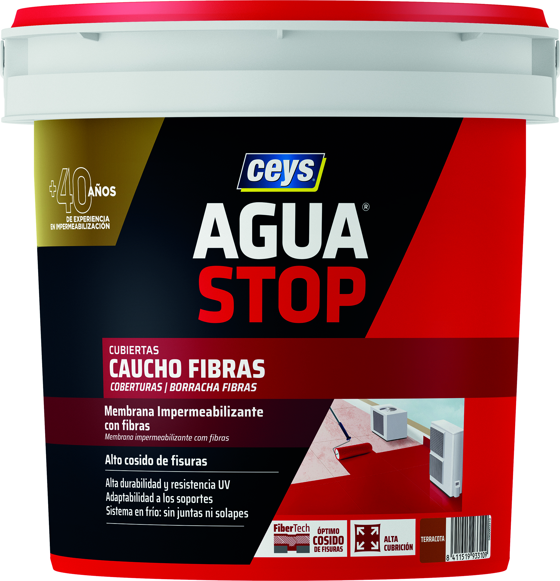 Aguastop caucho fibras terracota 1kg