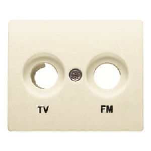 Tapa toma TV-FM en color beige