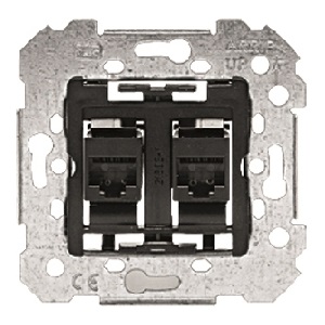 Toma doble conector hembra RJ45 Cat.6