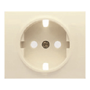 Tapa base enchufe 2P+TT lateral beige
