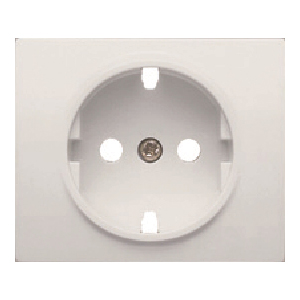 Tapa base enchufe 2P+TT lateral blanco