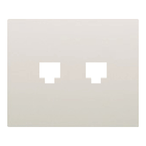 Placa RJ45 doble blanca