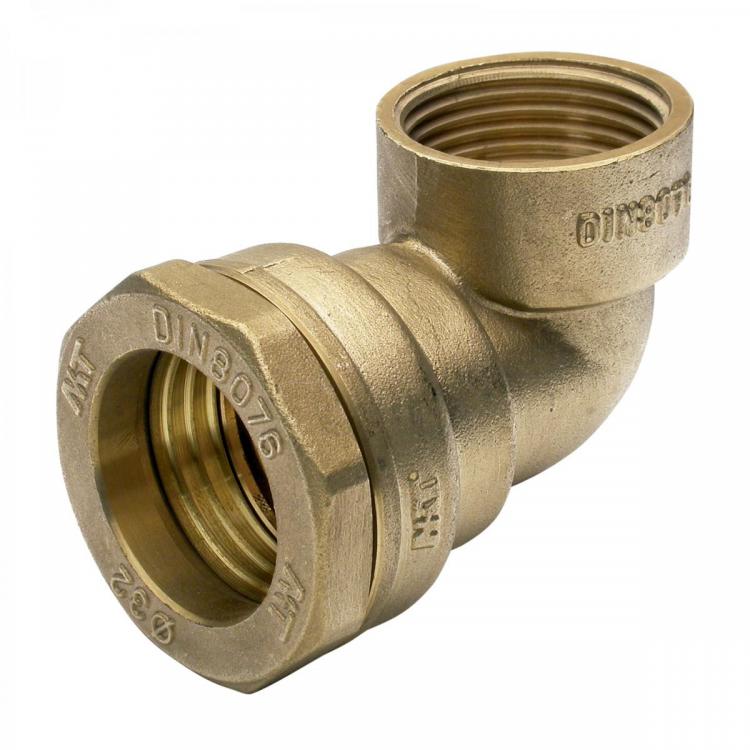 Codo rosca hembra PE latón 40x11/4"