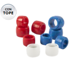 Casquillo plástico RF 16mm azul