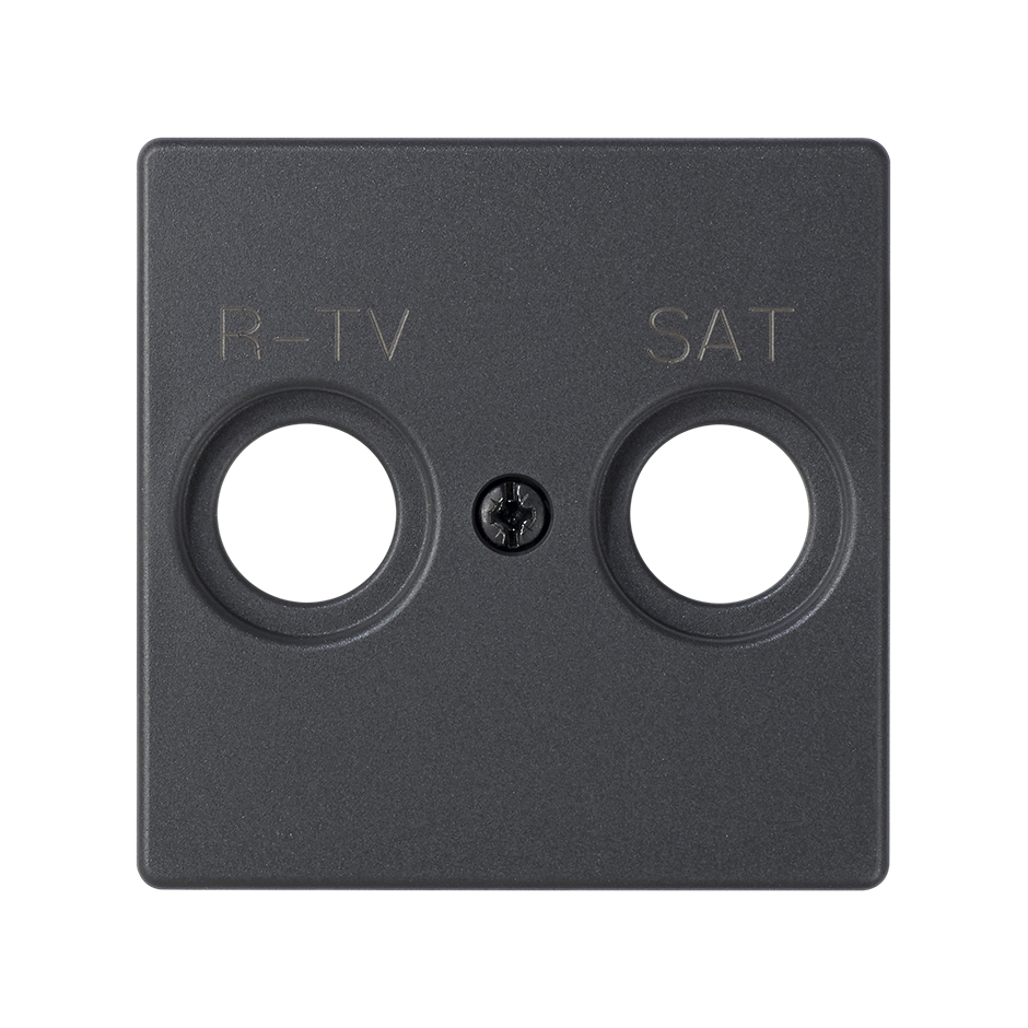 Placa para tomas inductivas de R-TV+SAT en color grafito Simon 82