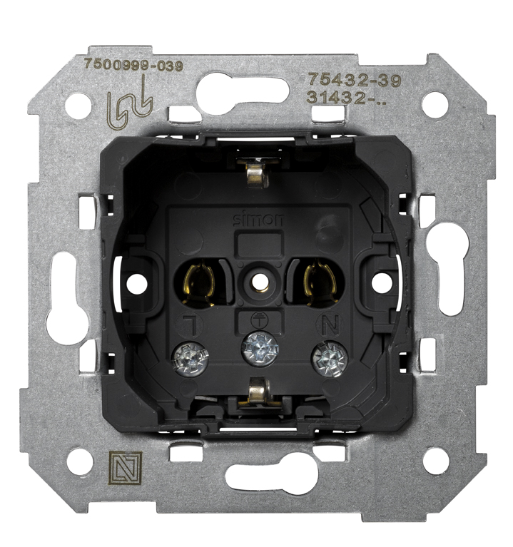 Base enchufe schuko 16AX 250V~