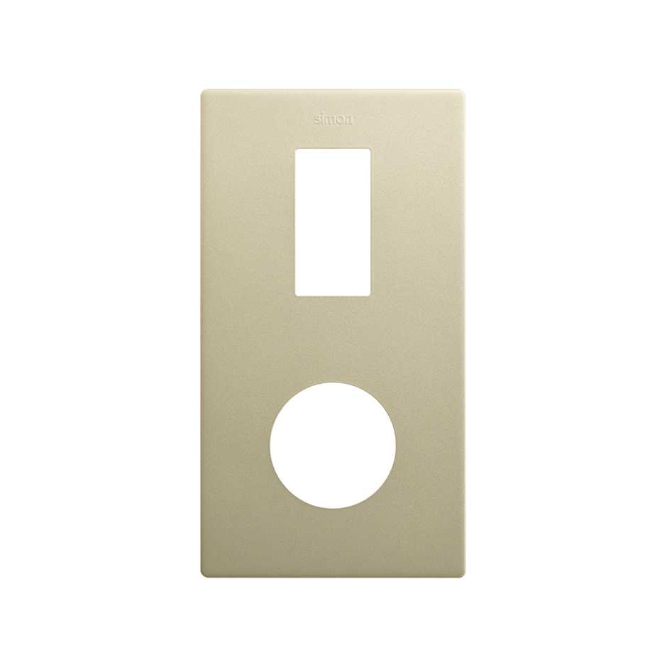 Marco estética mínima vertical para 2 elementos para 1 base de enchufe schuko CLEAN cava