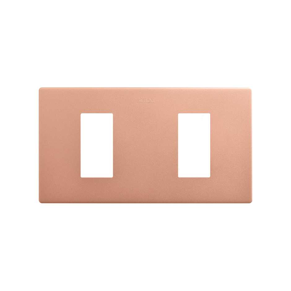 Marco estética mínima para 2 elementos cobre