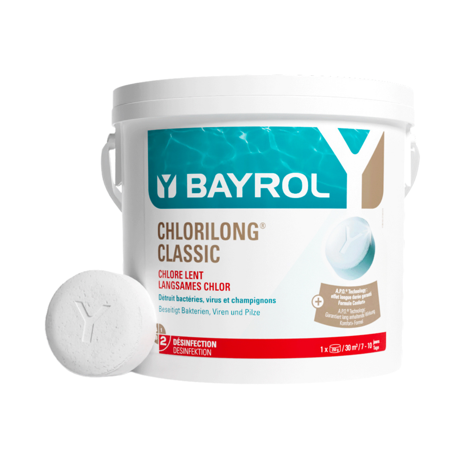 Tableta de cloro lento Chlorilong® 5 kgs