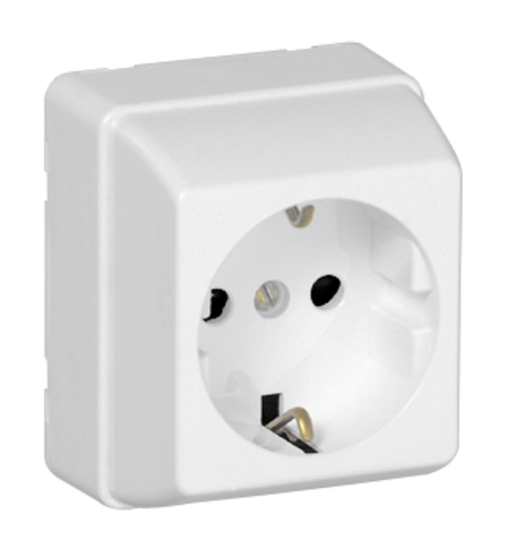 Base Schuko 16 AX 250 ~ blanco