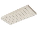 Plaqueta ranurada 4x20x40 cms color blanco