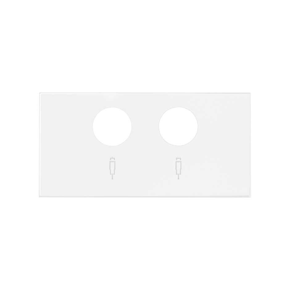 Tapa para tomas inductivas de R-TV+SAT blanco mate