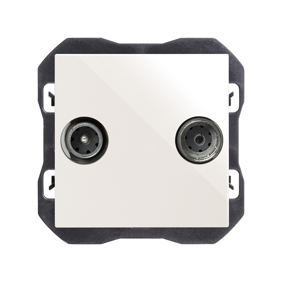 Toma de señal R-TV+Sat final blanco