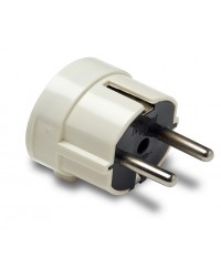 Clavija espiga 4,8mm con toma de tierra lateral de 16A 250V