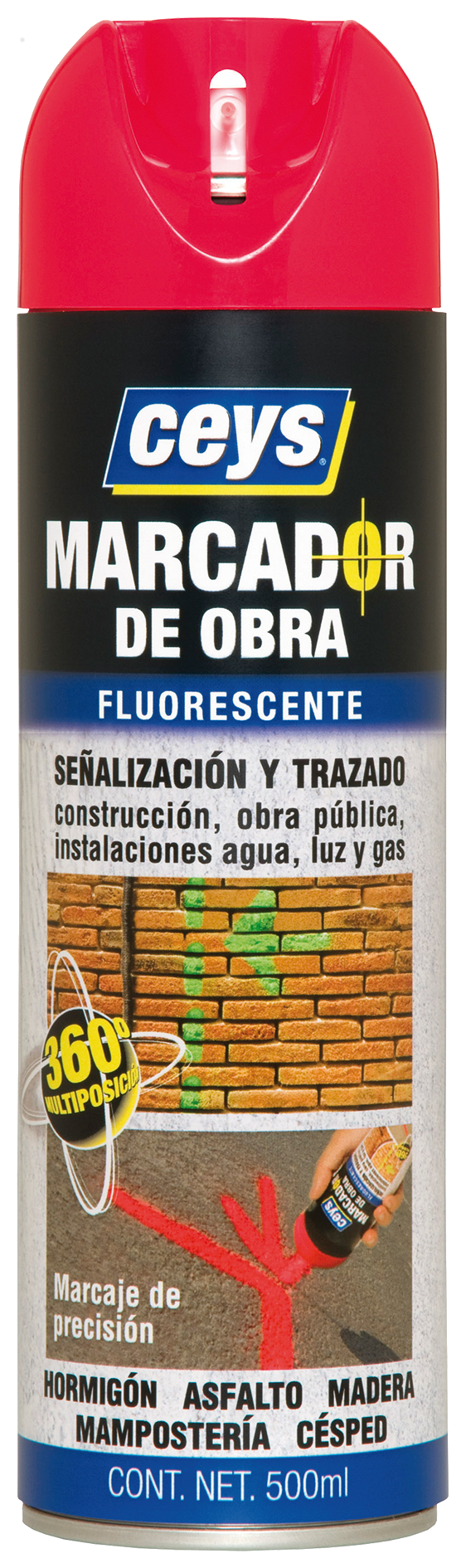 Marcador obra rojo 500ml