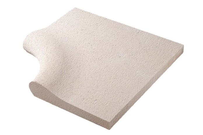 Remate interior de piscina RP granallado 50 x 40 x 50 x 4 x 6,5 cms blanco