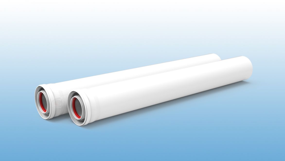 Tubo coaxial M-H de aluminio de Ø60/100 x 1000 mm