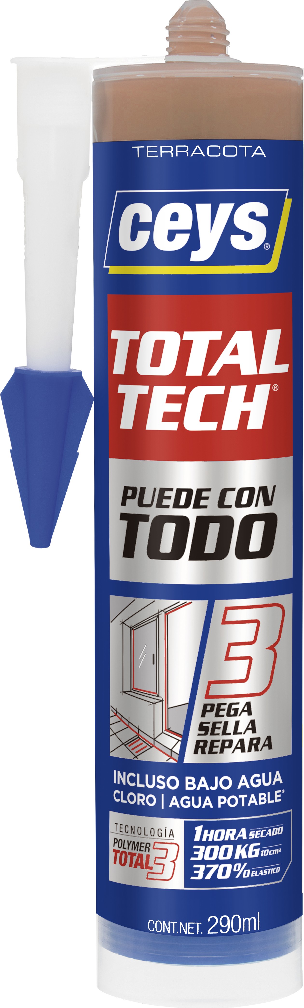 Sellador total tech terracota 290ml