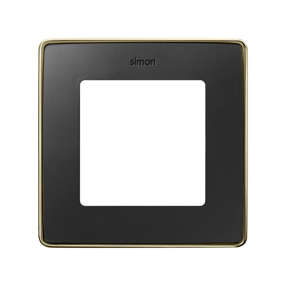 Marco para 1 elemento en color negro mate base cava Simon 82 Detail Select