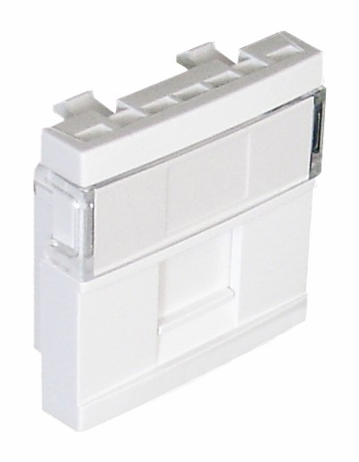 Módulo para conector RJ45 2 módulos en color blanco