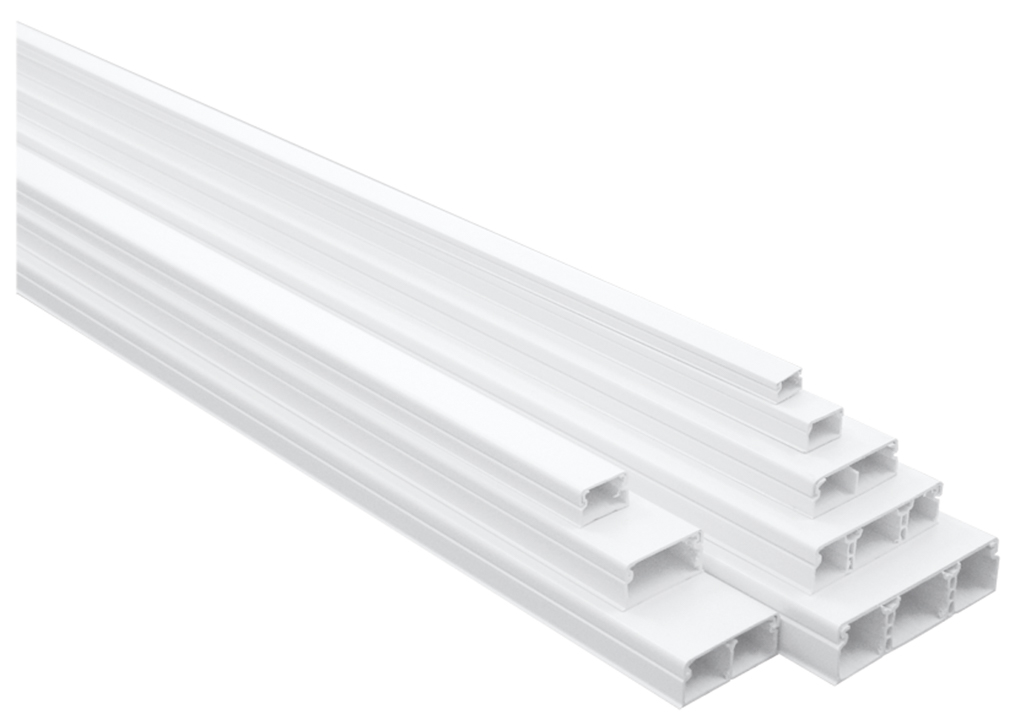 Metro de canal autoadhesiva 16x10 mm blanca