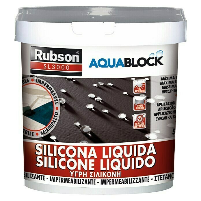 Aquablok silicona líquida 1 kg gris