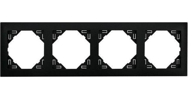 Marco cuádruple negro mate