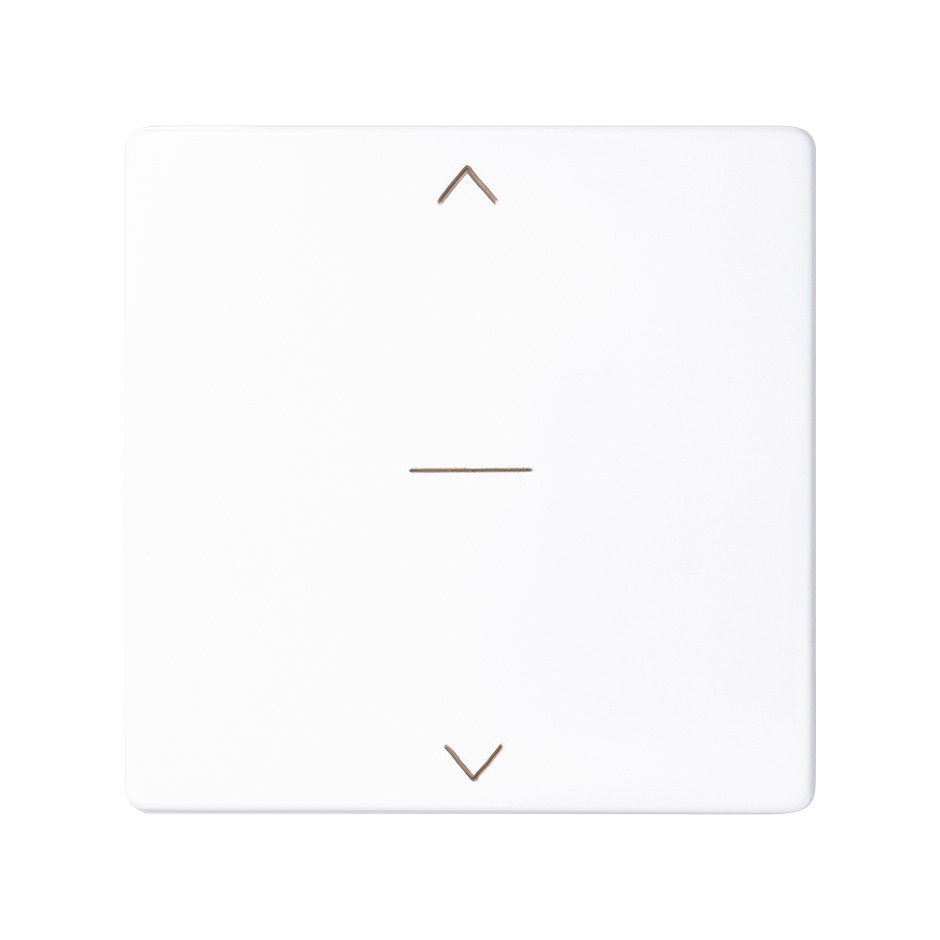 Tecla individual para mecanismo de persianas con 3 posiciones (subida, bajada y paro) en color blanco Simon 82