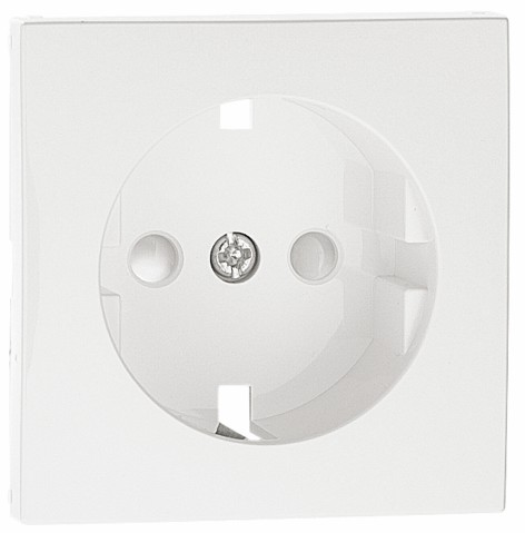 Tapa para base schuko con protección en color blanco