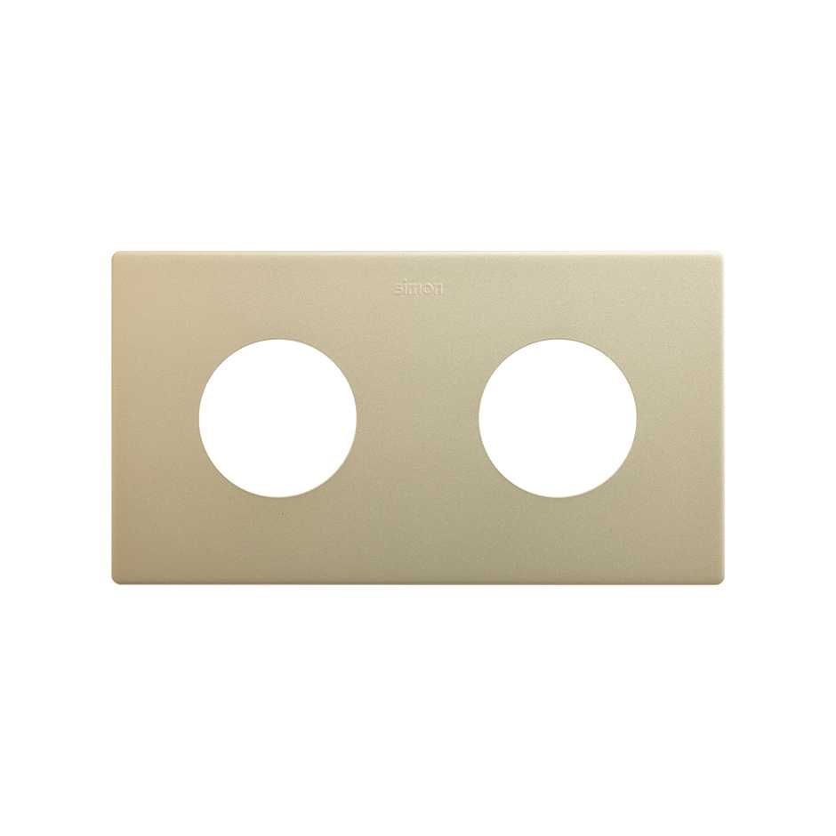 Marco estética mínima para base schuko CLEAN de 2 elementos cava