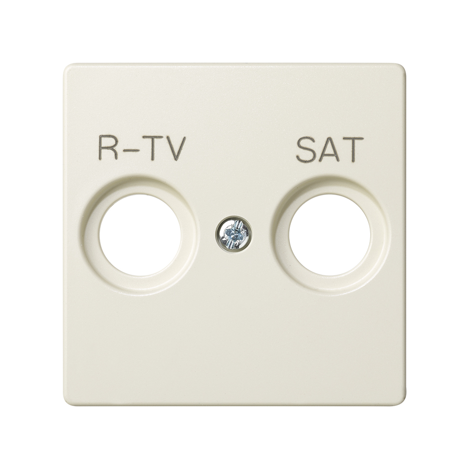 Placa para tomas inductivas de R-TV+SAT en color marfil Simon 82