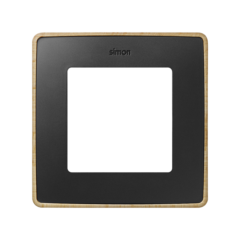 Marco para 1 elemento en color grafito base madera haya Simon 82 Detail Select