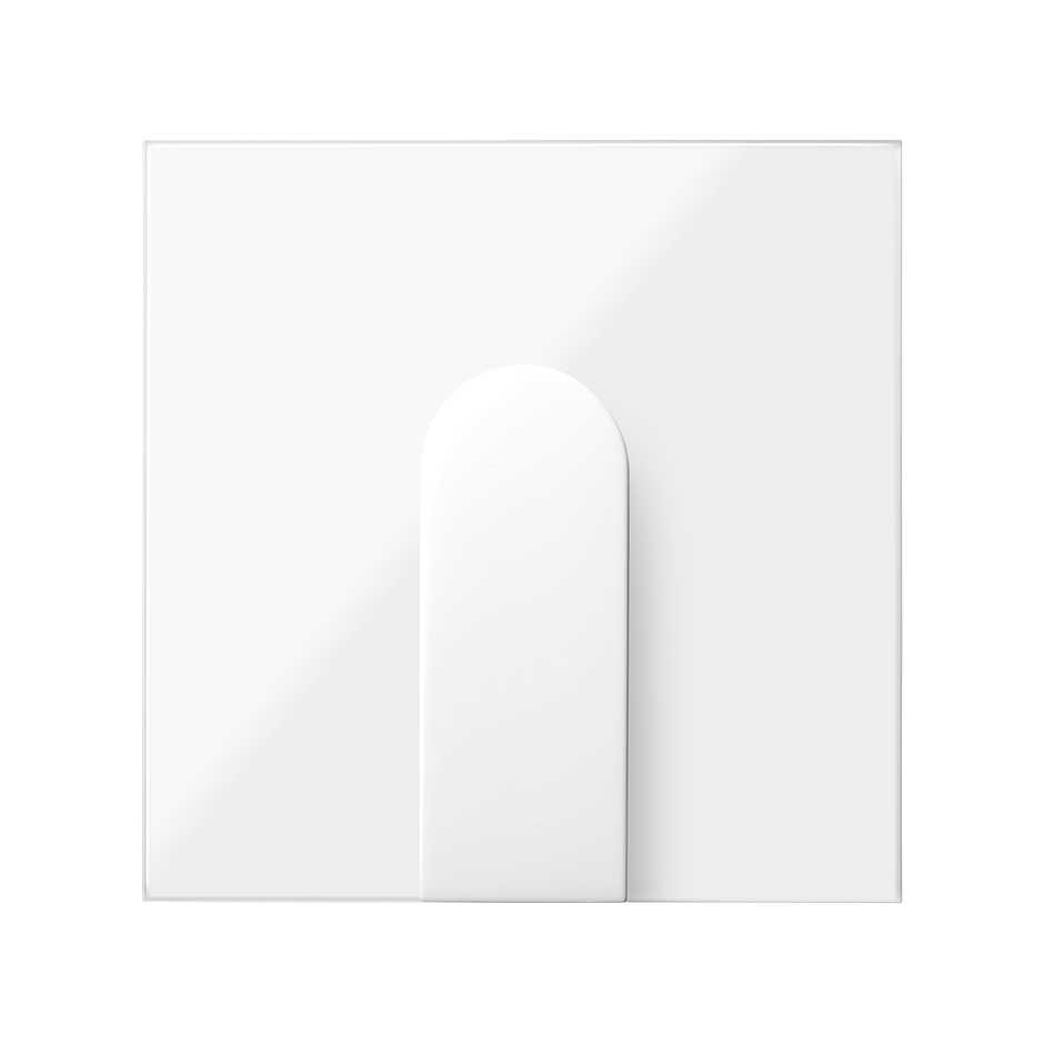 Tapa para salida de cables ancha blanco brillo