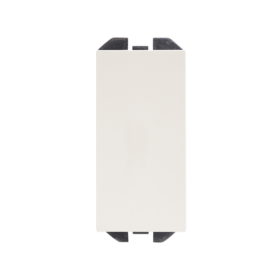 Tapa ciega estética mínima blanco mate