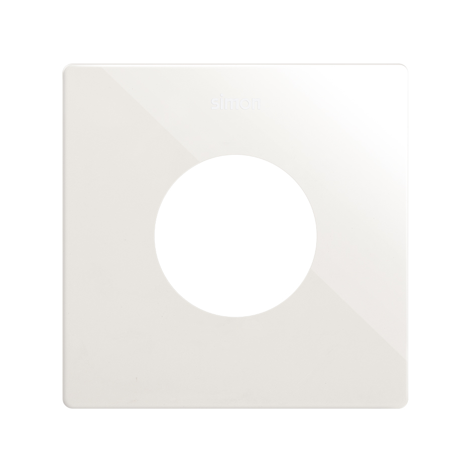 Marco estética mínima para base schuko CLEAN de 1 elemento blanco