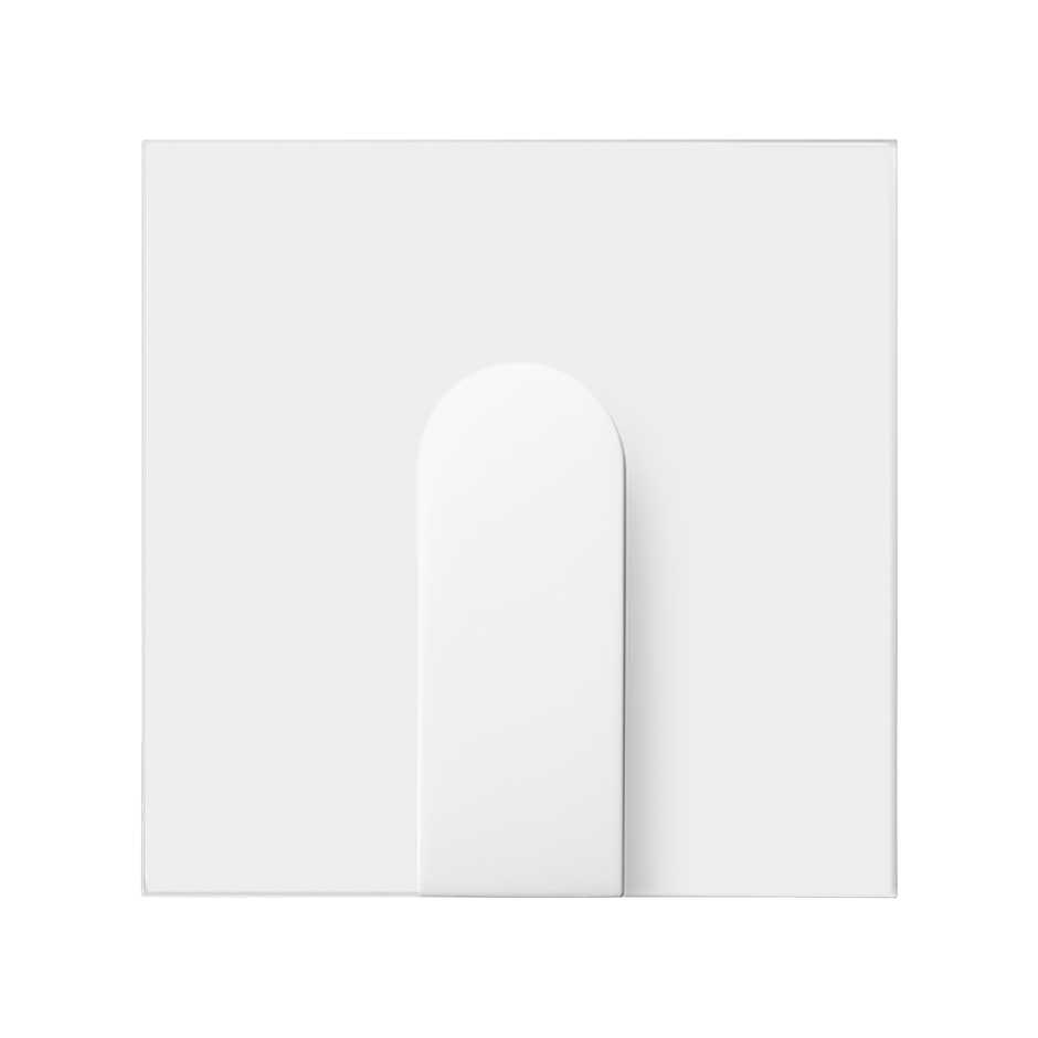 Tapa para salida de cables ancha blanco mate