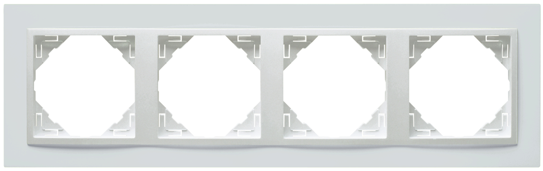 Marco Cuadruple Blanco/Blanco