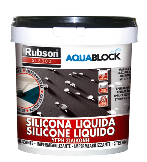 Aquablok silicona líquida 1 kg negra