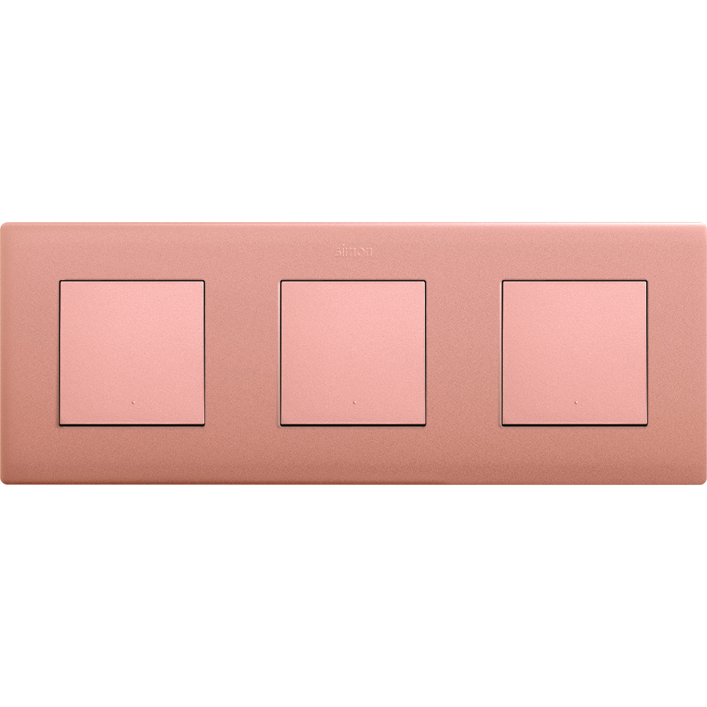 Marco para 3 elementos cobre