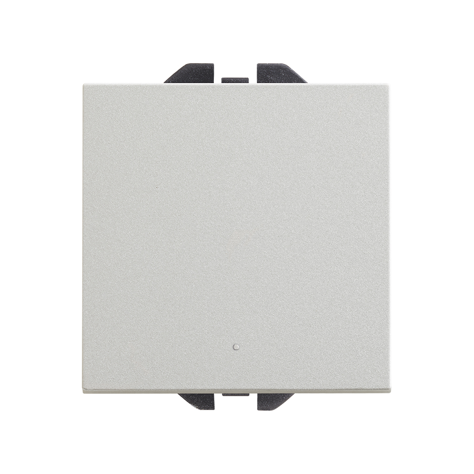 Interruptor unipolar pulsante con sistema de embornamiento rápido aluminio