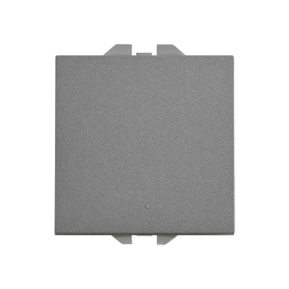 Pulsador neutro con sistema de embornamiento rápido titanio