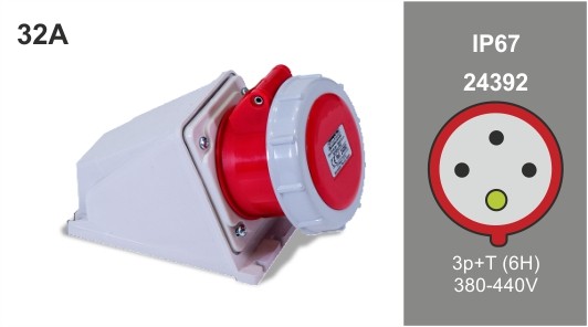 Base inclinada de superficie 3P+TT 32A