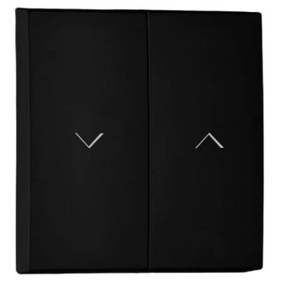 Tecla para interruptor de persiana en color negro mate