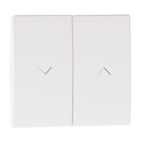 Tecla doble pulsador persiana blanco