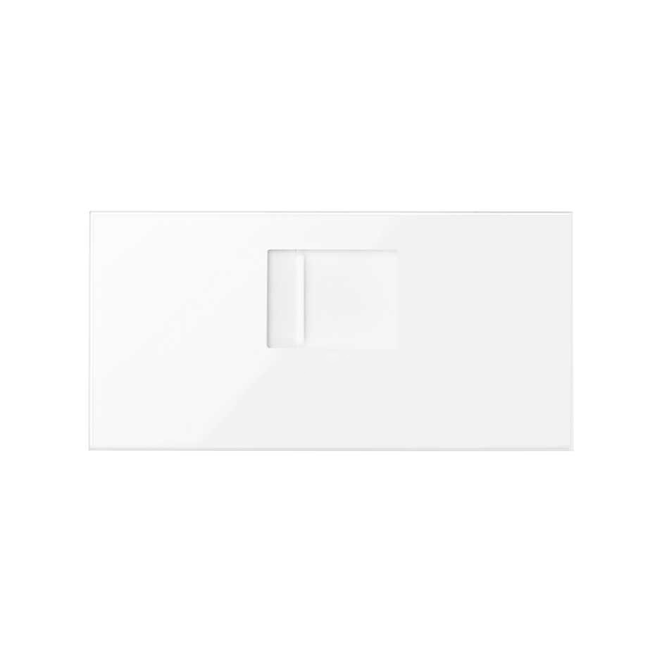 Tapa de voz y datos con guardapolvo para 1 conector RJ45 blanco brillo